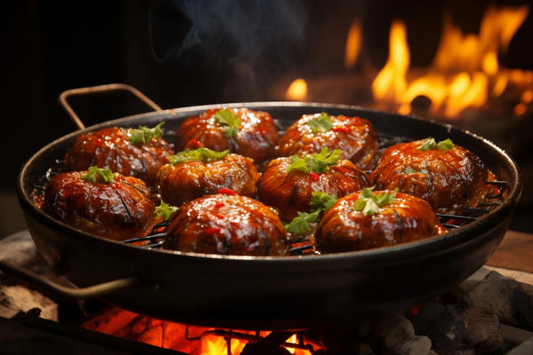 Bourbon Grilled Meatballs (Tailgating Style)
