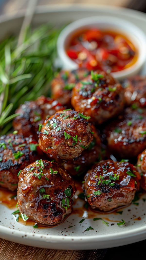 Barefoot Kitchen Caribbean Spiced Rum BBQ Meatballs (Baked/Stove Top Method)