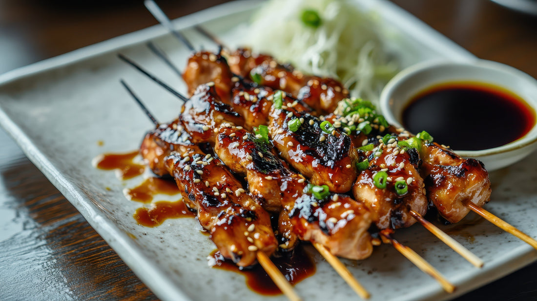 Barefoot Kitchen Black Pepper Teriyaki Skewered Chicken (Grilled Method)