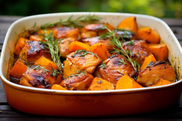 Barefoot Kitchen Maple Chipotle Barbecue Chicken Dinner (Baked Method)